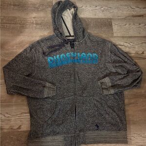 Disney Parks Authentic Men's Full Zip Hoodie XXL Gray Resort